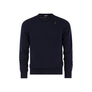 K-WAY Men's Crew Neck Sweater Men BLUE Sweaters & Cardigans